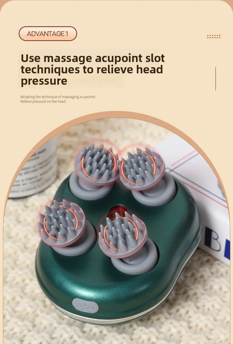 Animal de estimação cabeça elétrica massageador instrumento multi-funcional carregamento gato descompressão relaxar tecido amassar produtos vibratórios para animais de estimação