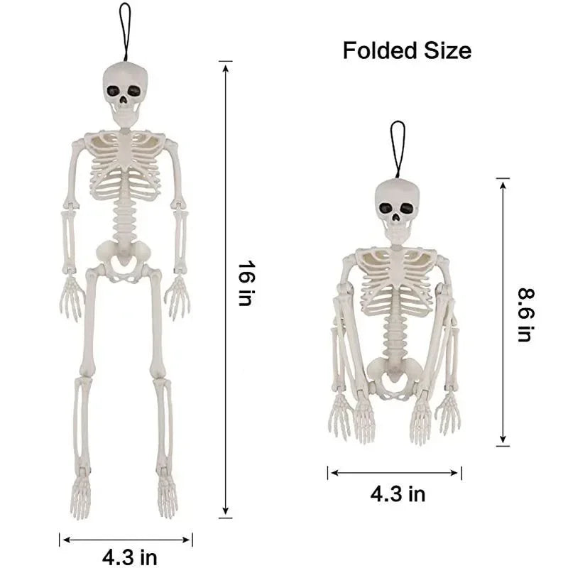 1PC Modelo de Esqueleto Humano Articulado Decoração de Halloween Fantasma Pendurável Casa Assombrada Ornamento de Casa Artigos de Decoração DIY para Festa Assustadora ﻿
