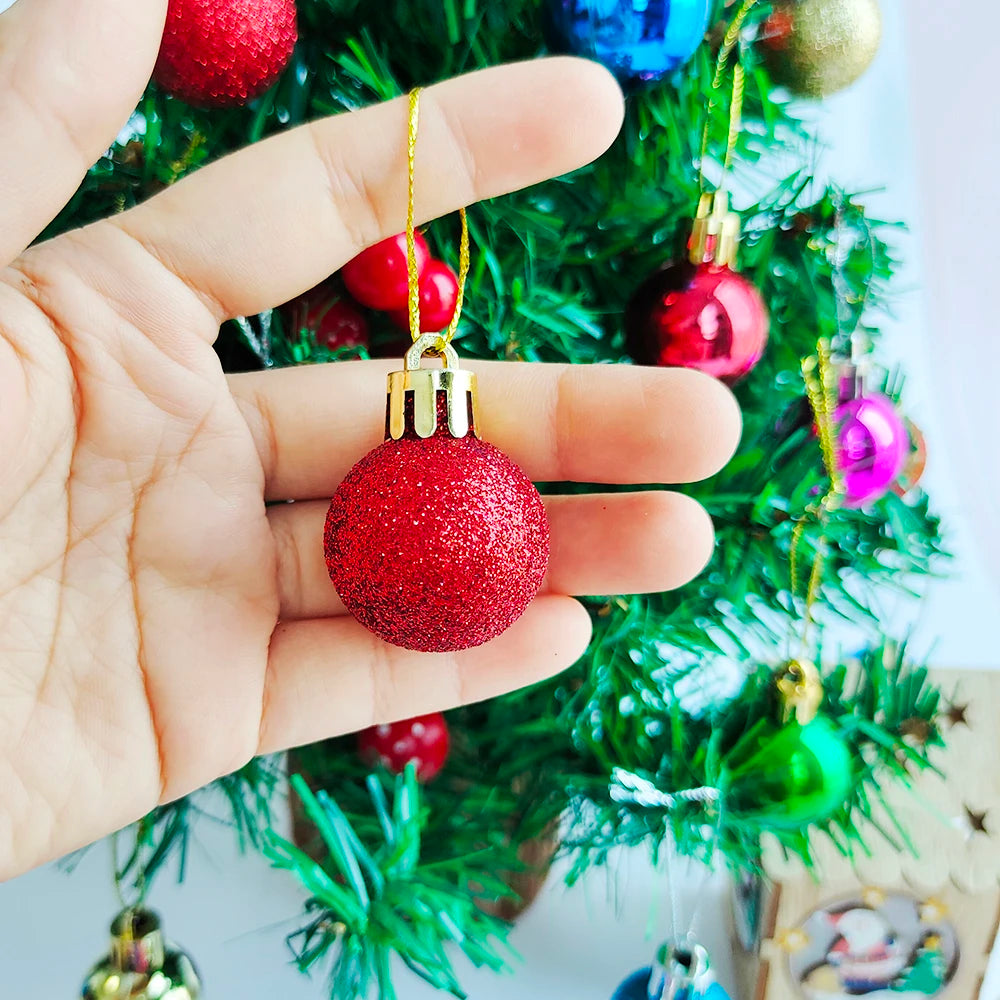 Enfeites de Natal para Árvore, Bolas de Natal, Pingentes para Pendurar, Decoração para Festas em Casa, Presente de Ano Novo, Decoração de Natal 2027, 12, 24, 36 peças