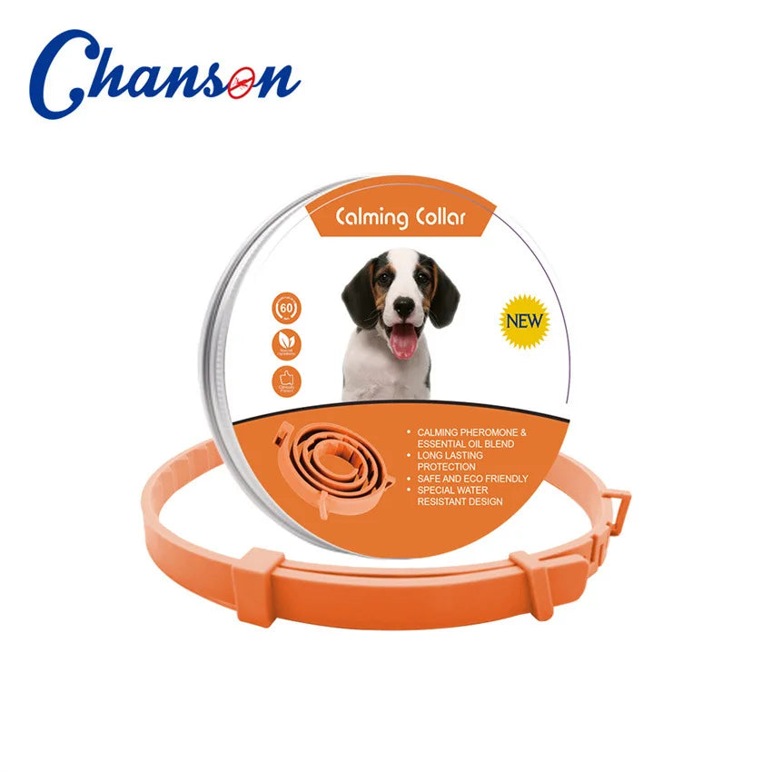 Coleira calmante para animais de estimação, para gatos, cães, ajustável, ansiedade, feromônio, reduzindo coleira para animais de estimação, duradoura, natural, calma, relaxar, calmante