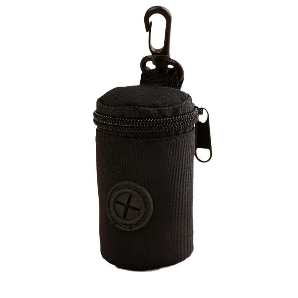Hangable cão cocô saco dispensador zíper cães andando acessório saco de resíduos titular portátil bonito sacos de lixo organizador suprimentos para animais de estimação