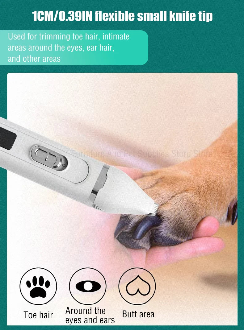 Conjunto 4 em 1 para tosa e cuidados com animais de estimação, 4 lâminas diferentes, barbeador de pelos de animais de estimação, baixo ruído, recarregável, sem fio, seguro, aparador de cães