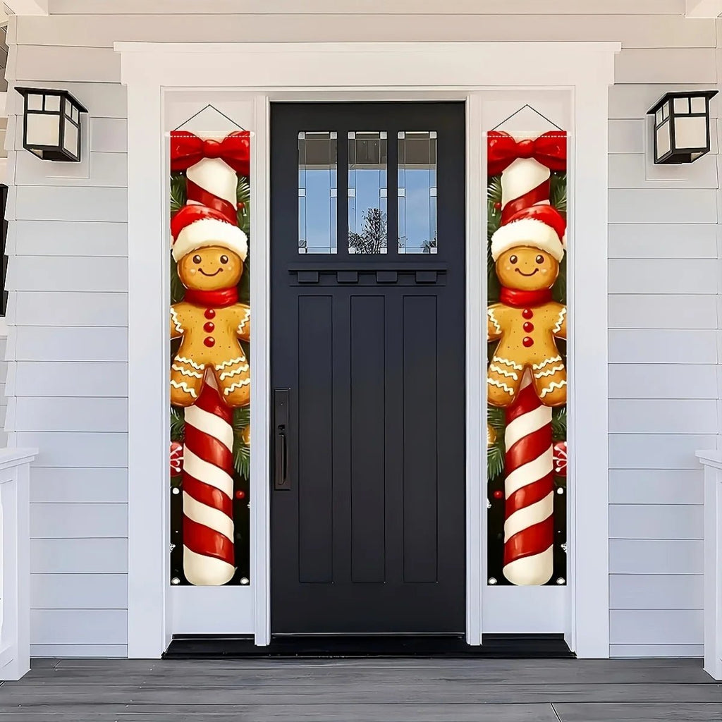 Natal pendurado porta banner feliz natal decoração para casa 2025 natal porta decoração navidad notal noel ornamento ano novo 2026