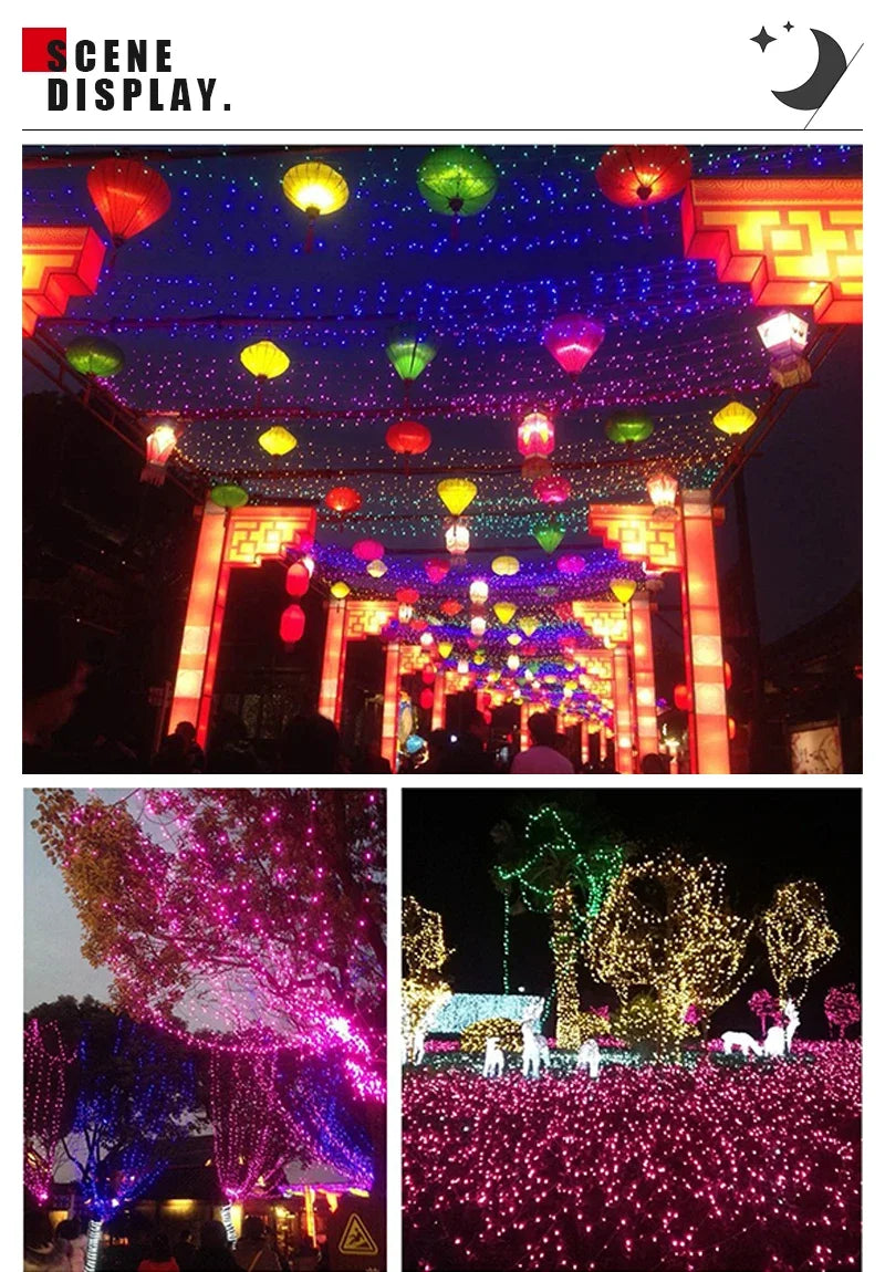32m 22m 12m led luzes de corda solares vários modos painéis solares natal luzes ao ar livre à prova dwaterproof água estrelado luzes de fadas de natal