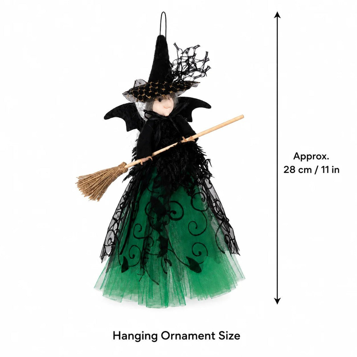 Enfeites de Bruxa de Halloween para Pendurar com Vassoura, Perfeitos para Festa de Halloween e Decoração de Casa Assombrada, Decoração Festiva para o Lar - Kasa & Pet
