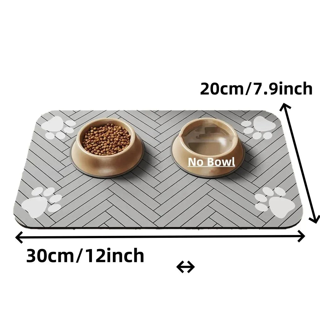 Tapete para Comedouros de Cães e Gatos, Absorvente, Impermeável e de Secagem Rápida