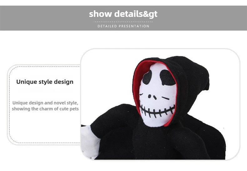 Halloween animal de estimação cosplay traje assustador boneca equitação roupa cão gato   Traje de Halloween para animais de estimação assustador vestir-se colete para cachorro de festa