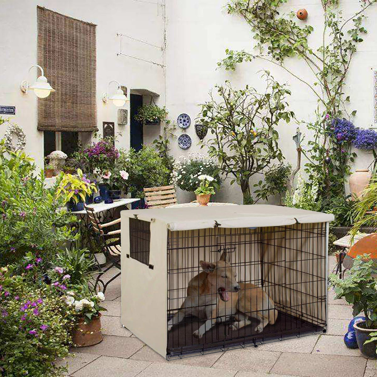 Impermeável durável Pet gaiola capa, caixa impermeável, canil cão fora, dobrável, protetora, multifunções, à prova de poeira, suprimentos
