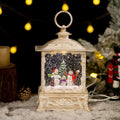 Caixa de música de natal com luzes de natal de cristal ornamentos decoração festiva para festa em casa decoração de mesa clássico presente de natal