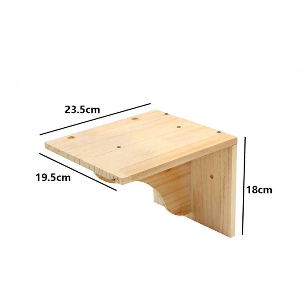 1pcCat Coçar Escalada Post Wall-montado Cat Hammock Bed Pet Móveis Kitten Wall Shelf Set Cat Perch Madeira Cat Tree House