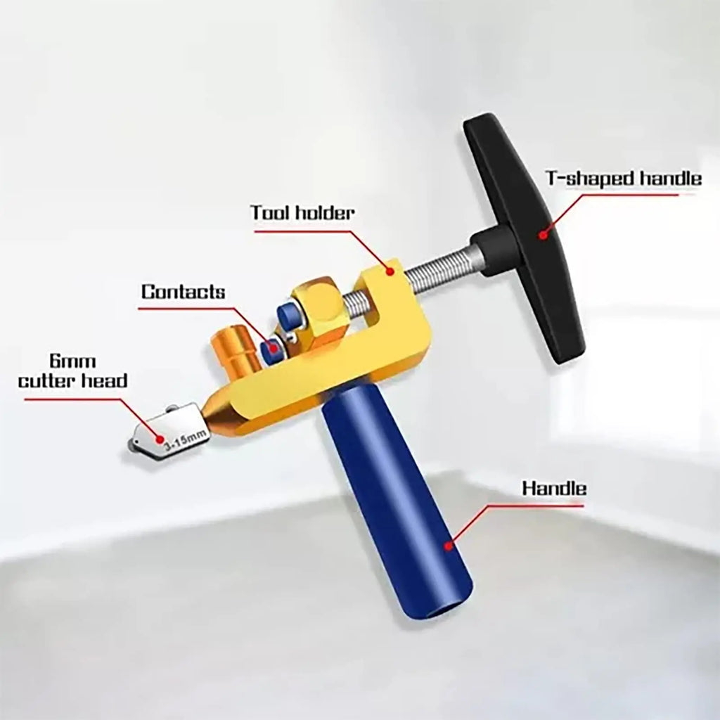 Cortador de cerâmica, disjuntor de azulejo de vidro, faca, roda, rolo de diamante, abridor de máquina, ferramentas manuais de corte, acessórios com bicos