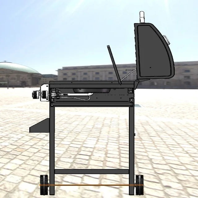 Armários e Ilhas para Churrasqueiras de Cozinha Externa em Aço Inoxidável 304 de Alta Resistência, com Grelhadores de Churrasco a Carvão, GLP e Gás Natural, com Rotação Visual