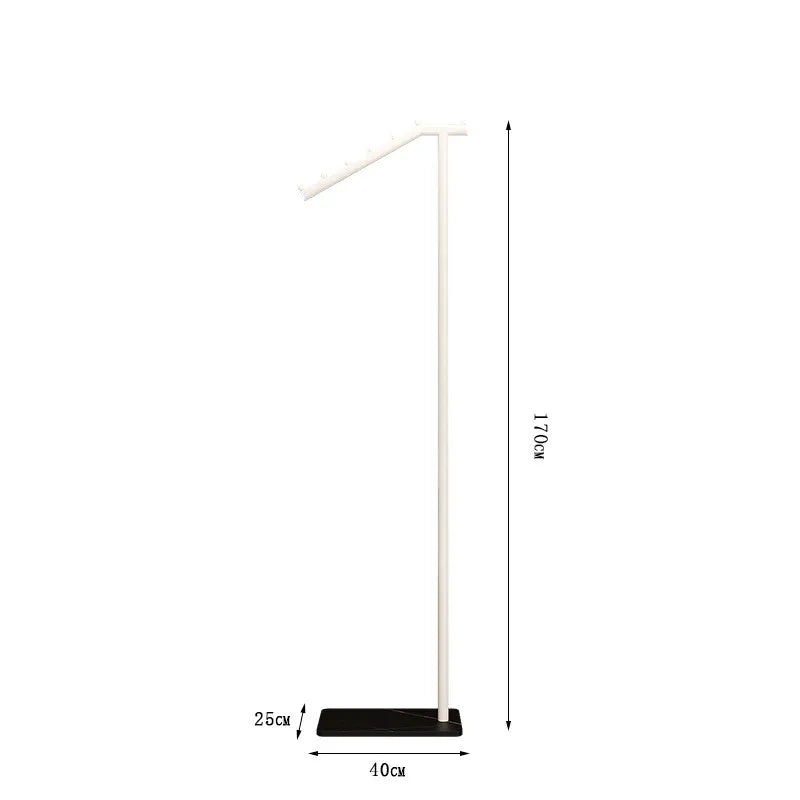 Cabideiro de Roupas Dourado para Sala de Estar, Organizador Nórdico de Metal para Chapéus e Casacos, Móvel de Meio Século para Apartamento