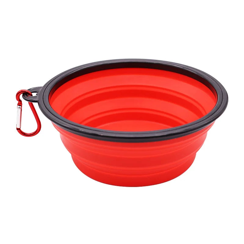 Tigela de comida para animais de estimação portátil tpr durável para gatos e cães silicone dobrável viagem ao ar livre tigela de comida de água para animais de estimação