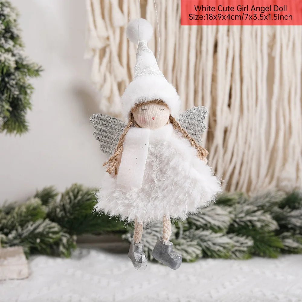 Ano novo 2024 natal anjo bonecas árvore de natal pingente ornamentos navidad 2022 decoração de natal para casa presentes natal noel deco