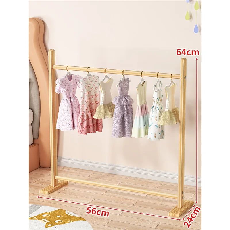 Cabide de chão para animais de estimação, guarda-roupa para cães, madeira sólida, filhote de cachorro, gato, cabide para cães, rack de armazenamento de roupas pequenas