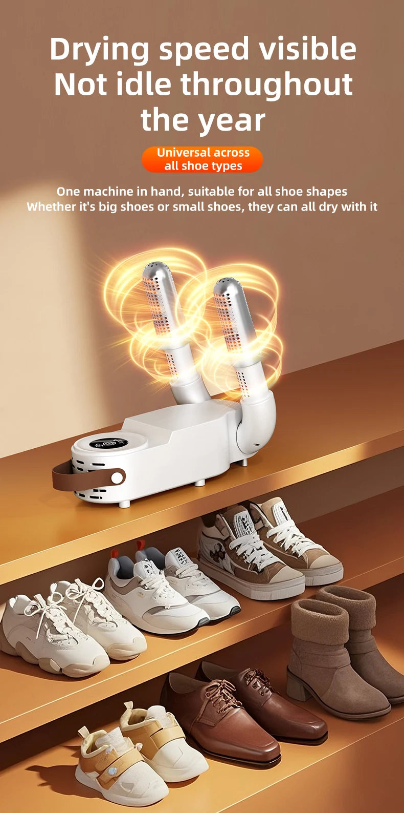 HOMEFISH Secador de sapatos elétrico estilo coreano 220V - Aquecedor de calçados para desodorização e esterilização de aparelhos para uso doméstico