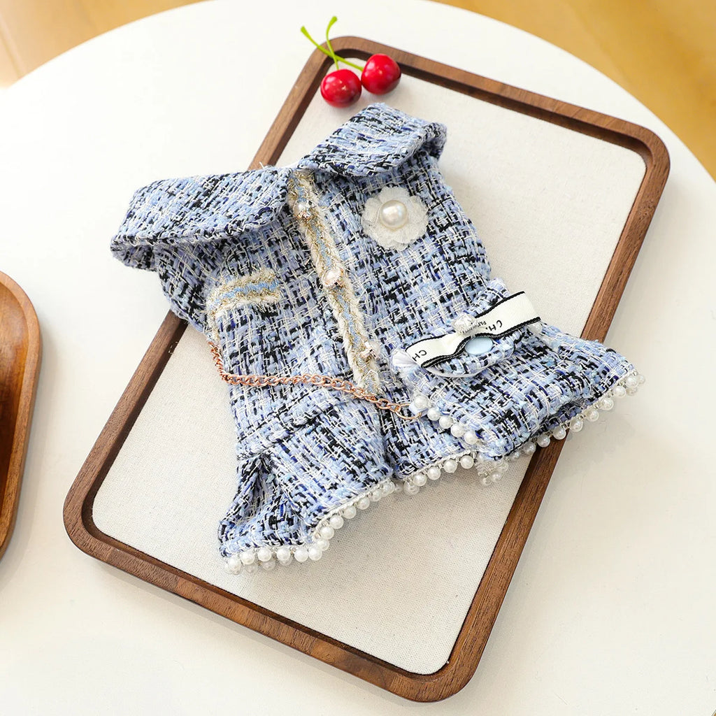 Fantasia de cachorrinho pérola para cães pequenos, chihuahua, yorkie, outono, inverno, roupa de princesa para animais de estimação, halloween, para gatos fêmeas