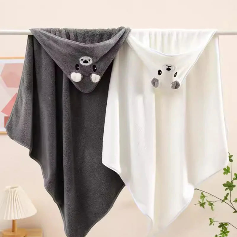 Toalha de banho fofa para bebê, toalha absorvente macia para recém-nascidos, cobertores para bebês para meninas e meninos