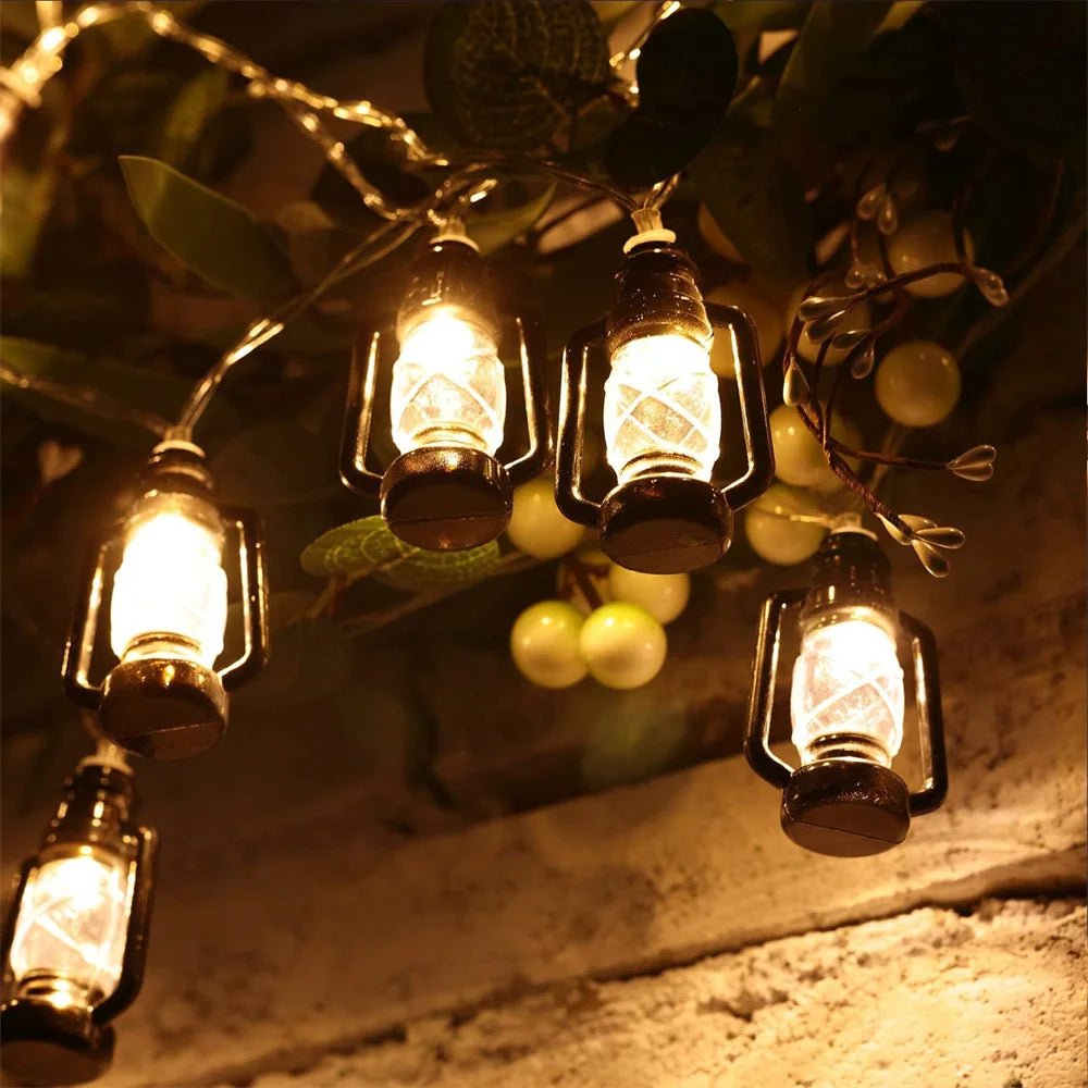 Lanterna luzes da corda 80 luzes led vintage natal dia das bruxas luzes decorativas da corda pátio jardim casa 484 - Kasa & Pet