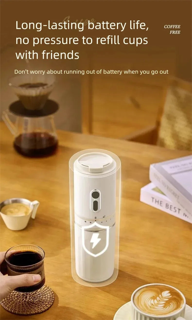 Máquina de Café Multifuncional Portátil para Viagem com Moedor Integrado e Mini Copo para Preparo Manual, Ideal para Casa e Atividades ao Ar Livre