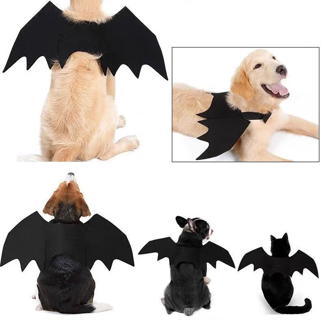 Asas de Morcego para Animais de Estimação de Halloween, Acessórios de Cosplay para Gatos e Cães, Adereços de Transformação para Festas Festivas com Atmosfera Divertida