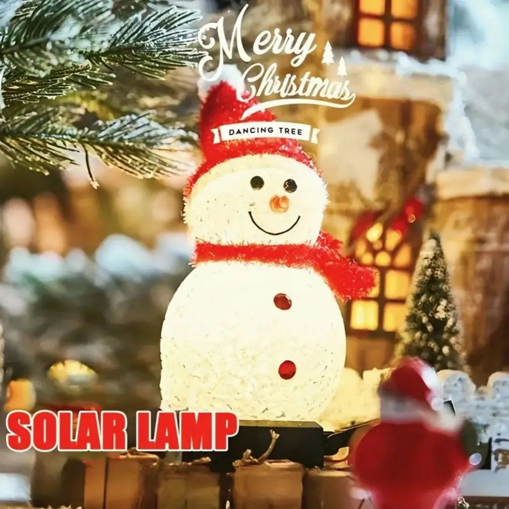 Boneco de neve de natal luz solar gramado jardim luz pátio ao ar livre paisagem chão plug-in luz decorativa