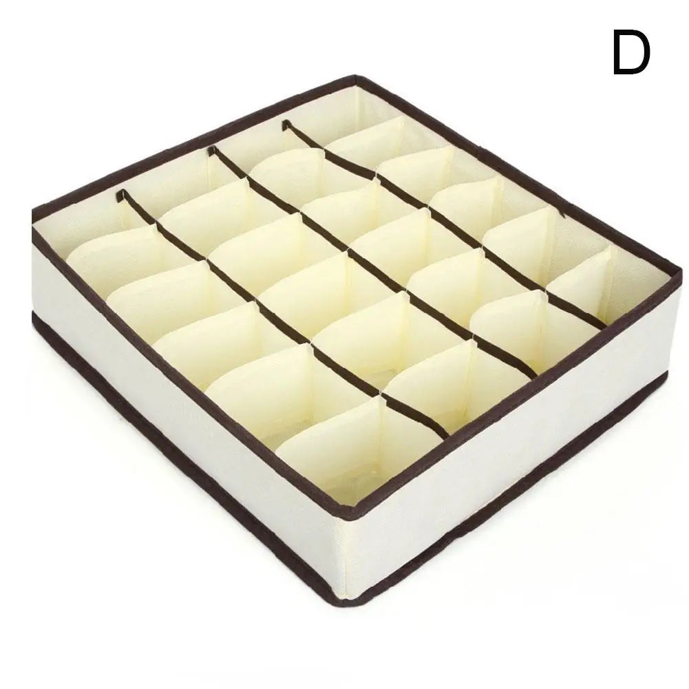 Organizador para roupas íntimas, meias, sutiãs, calças, organizadores dobráveis para armário, divisor de gavetas, caixa de armazenamento para lenços, organizadores de gavetas para guarda-roupa