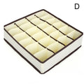 Organizador para roupas íntimas, meias, sutiãs, calças, organizadores dobráveis para armário, divisor de gavetas, caixa de armazenamento para lenços, organizadores de gavetas para guarda-roupa