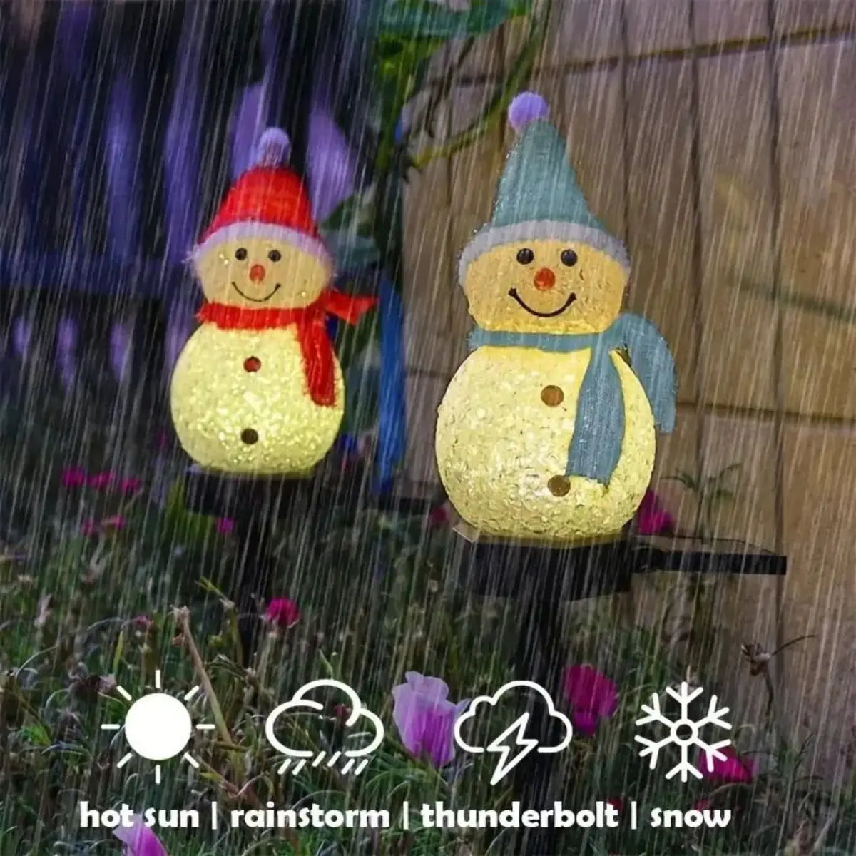 Boneco de neve de natal luz solar gramado jardim luz pátio ao ar livre paisagem chão plug-in luz decorativa