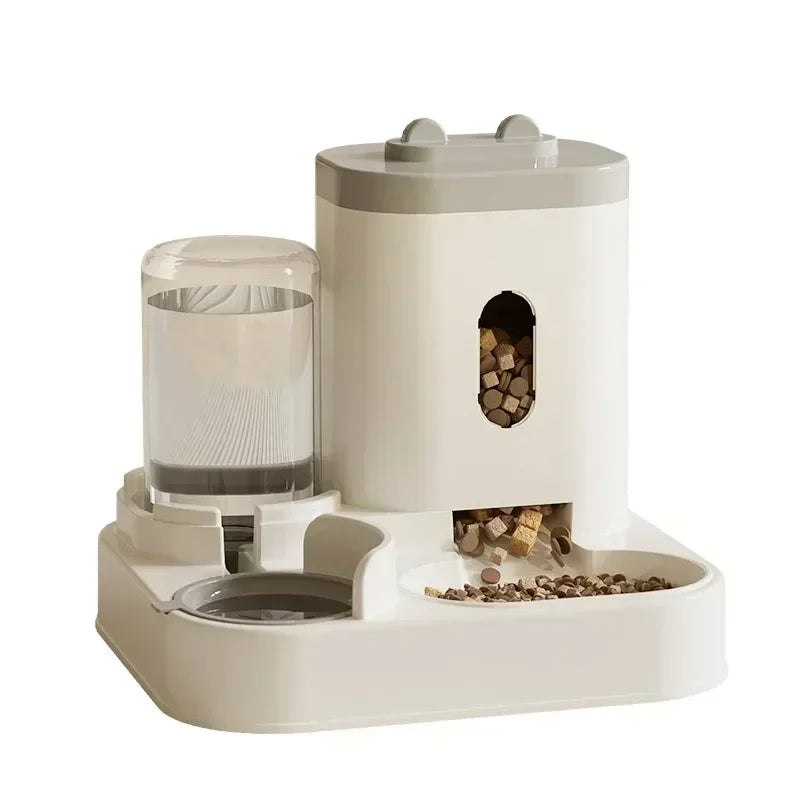 Comedouro Automático para Gatos e Cães com Fonte de Água, Tigela Elevada de Grande Capacidade para Animais de Estimação, Acessórios para Bebedouro de Gatos