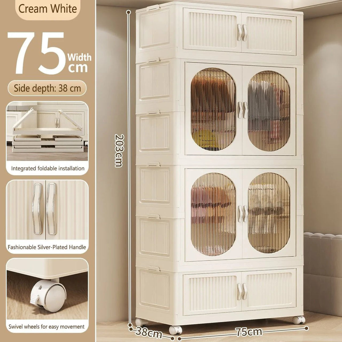 Armário de armazenamento para bebês, uso doméstico, roupas e colcha, guarda-roupa para crianças, escola primária, roupas de estudante, armário de armazenamento dobrável - Kasa & Pet