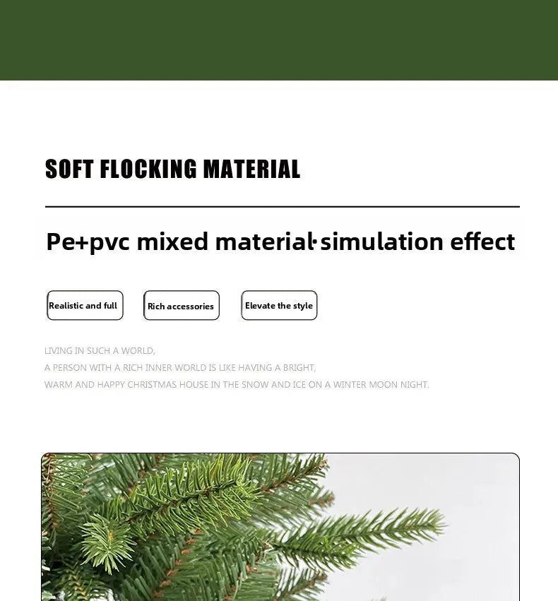 Decore a árvore de Natal em 2027. Material misto de PE de alta qualidade. Design Seguro. 1,2 a 2 metros. Ideal para encontros familiares.