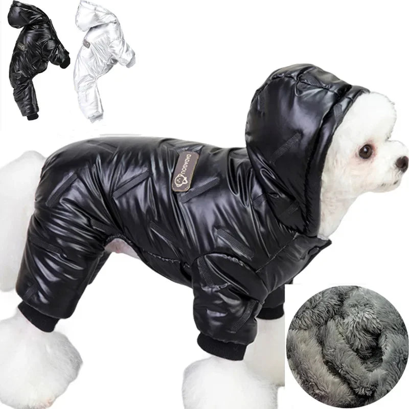 Roupas de inverno para cães de estimação, jaqueta super quente, casaco de algodão grosso, à prova d'água, roupas para cães pequenos, buldogue francês, roupa de cachorro