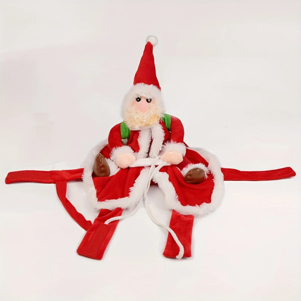Nova Capa de Natal para Pets: Fantasia Engraçada de Papai Noel Montado para Cães e Gatos