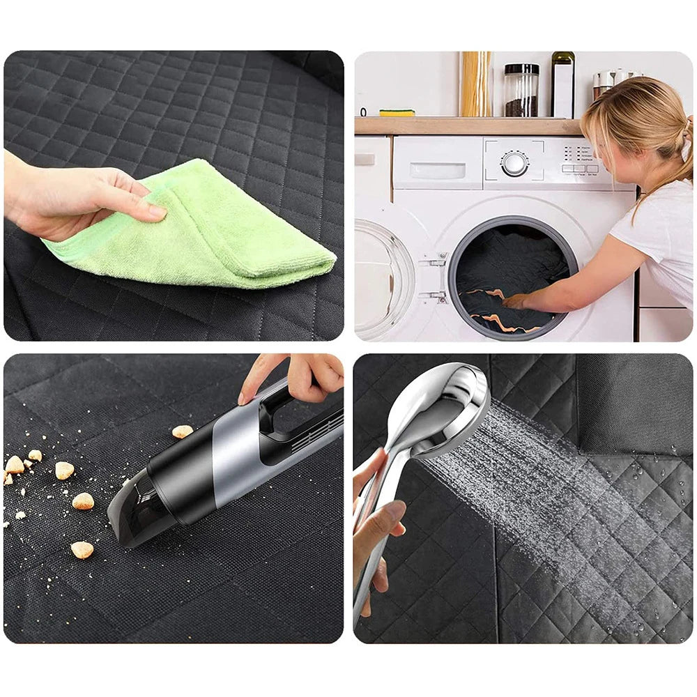 Capa de Assento de Carro Universal Impermeável para Animais de Estimação, Capa de Assento para Cães para o Banco Traseiro com Janela de Malha, Dupla Camada Reforçada Anti-Sujeira