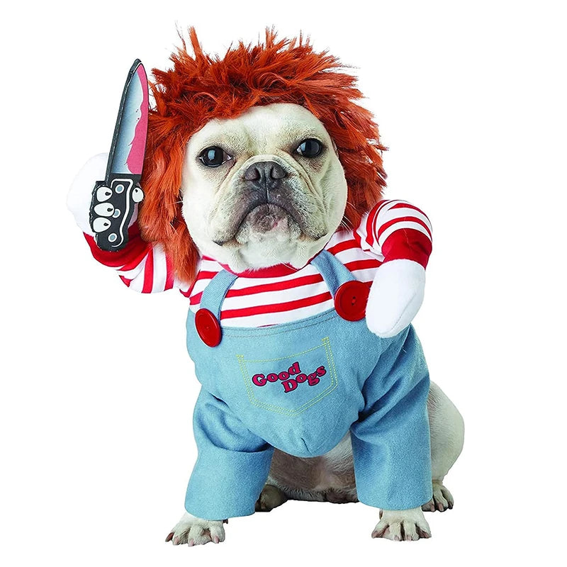 Conjuntos de fantasias ajustáveis para cães de Halloween, roupas, cosplay, fantasia para cães médios e grandes, pug, roupas novas, engraçado, 2023