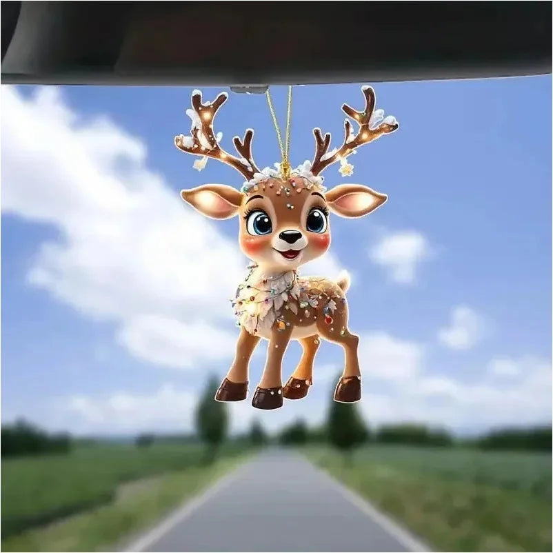 Decoração de natal cervos árvore de natal elk ornamento decoração para casa rena feliz natal presente navidad noel ano novo 2024