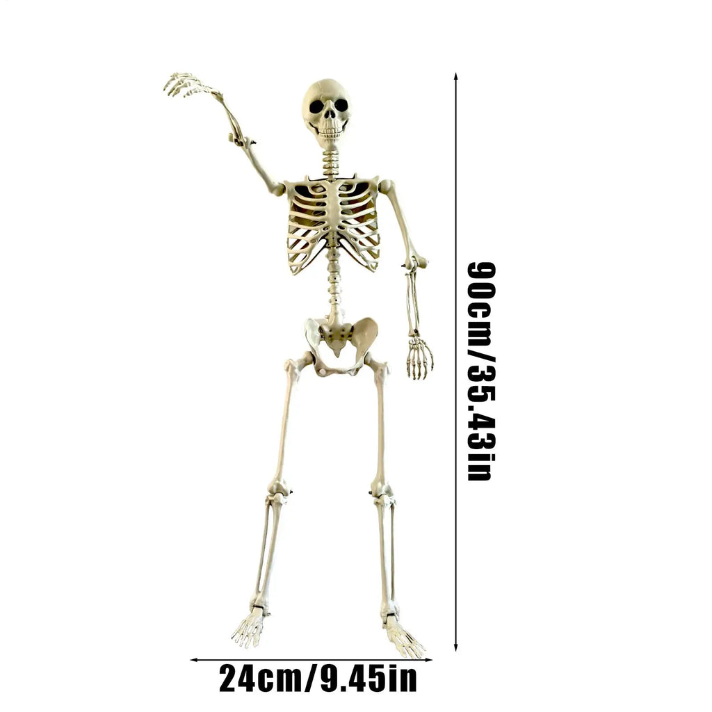 1 peça de esqueleto em forma humana para o Halloween, adereços decorativos para casa assombrada, quarto, varanda, decoração de festa, suprimentos para DIY.