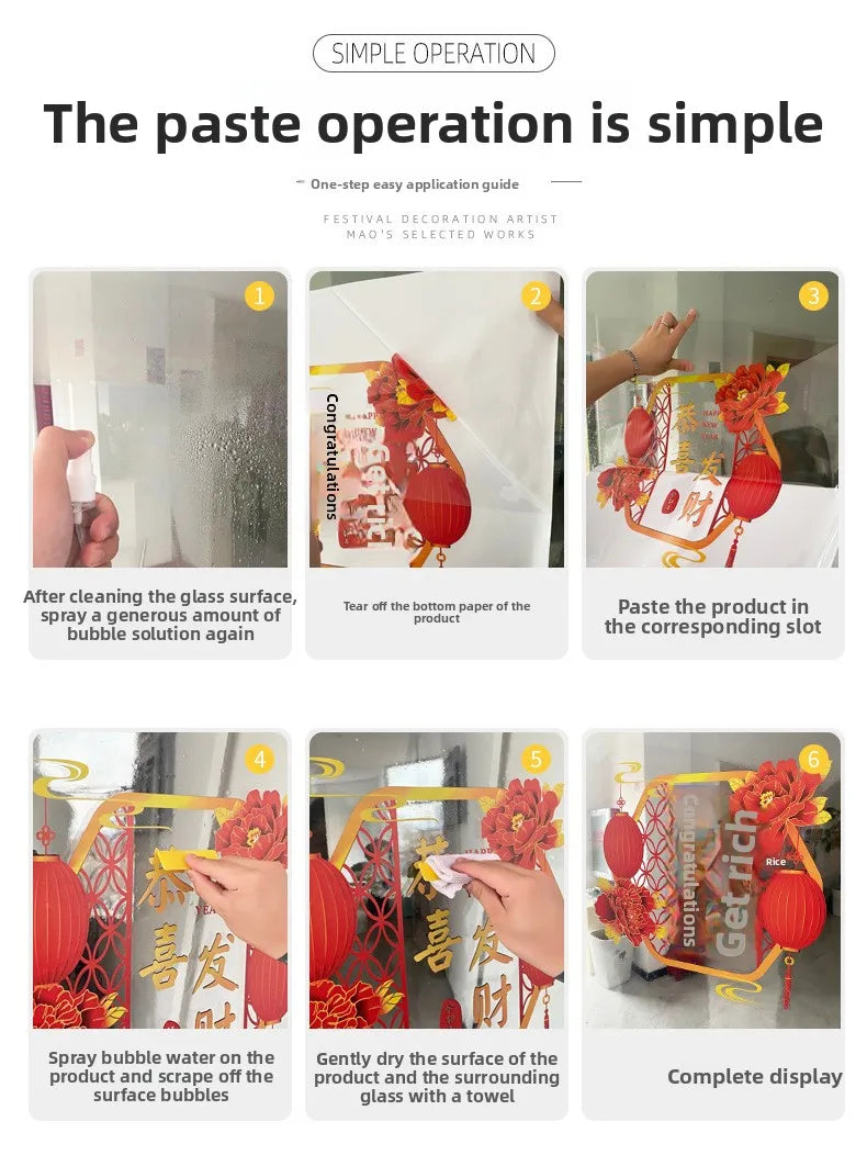 Decorações de Natal para criar um ambiente festivo, guirlanda para vitrine, autocolante estático, autocolante para vidro, autocolante com motivos de nó e sinos para janelas.