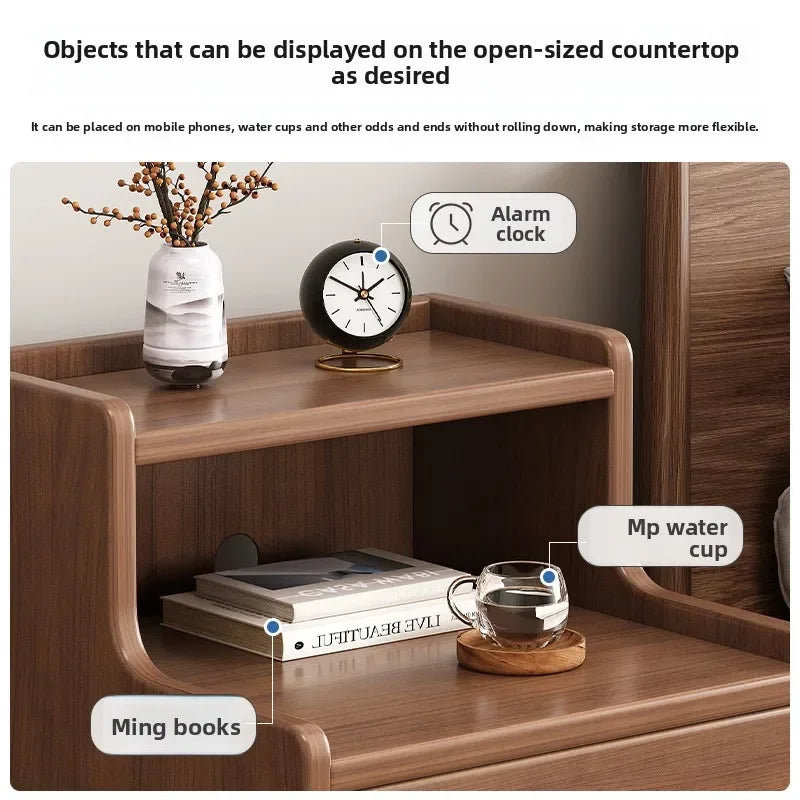Mesa de Cabeceira Multifuncional para Casa, Armário Estreito de Armazenamento para Quarto Pequeno, Armário de Cabeceira