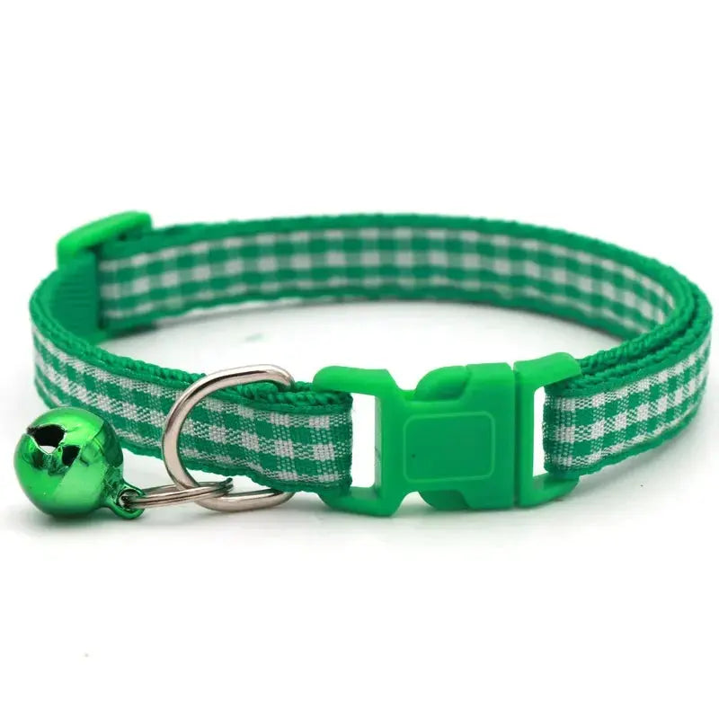 Coleira para Gato com Sino, Anel de Pescoço, Colar de Segurança Elástico Ajustável, Coleira para Filhote e Gatinho, Produtos para Animais de Estimação, Acessórios para Gatinhos Kasa & Pet