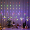Cortina de Luzes de Natal, Luzes de Fada, 3M, Alimentação USB, Controle Remoto, 8 Modos, Decorações LED para Janelas de Casa