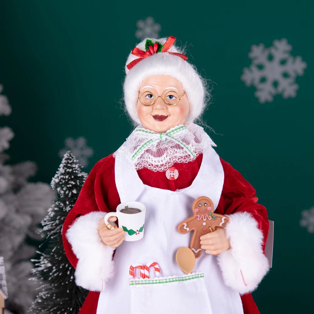 40cm natal anjo boneca estatueta brinquedo colher de árvore ornamentos em pé aniversário natal decorações navidad decoração para casa novedades