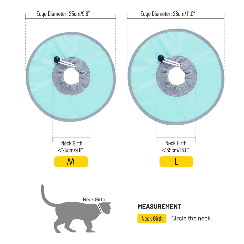 Coleira protetora para gato de estimação, coleira cônica de recuperação de pescoço para anti-mordida, reutilizável, círculo médico de saúde para cães e gatos, suprimentos para animais de estimação