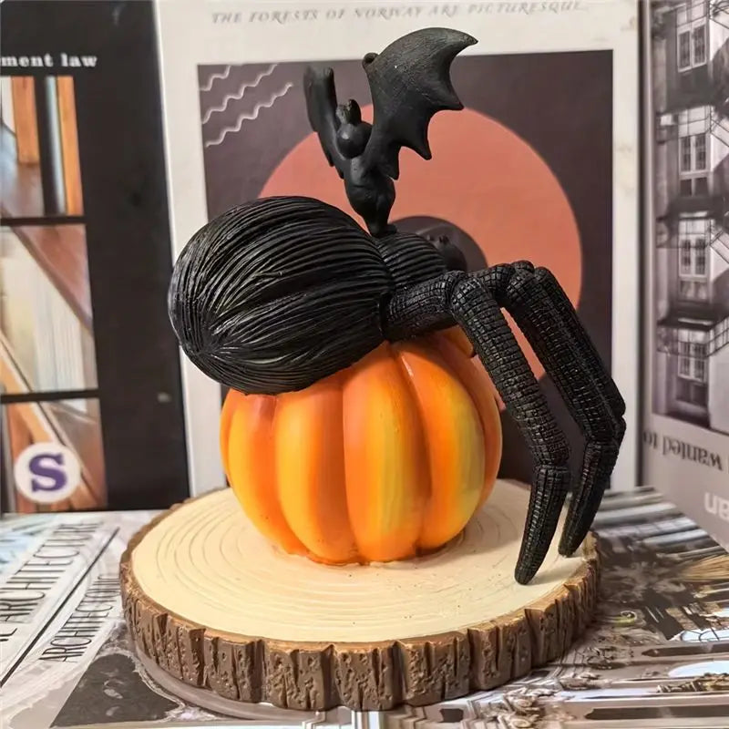 Decorações de Abóboras Aranhas ABKJ-Halloween para Decoração de Casa no Outono, Decoração de Mesa para Festas e Decorações de Feriados