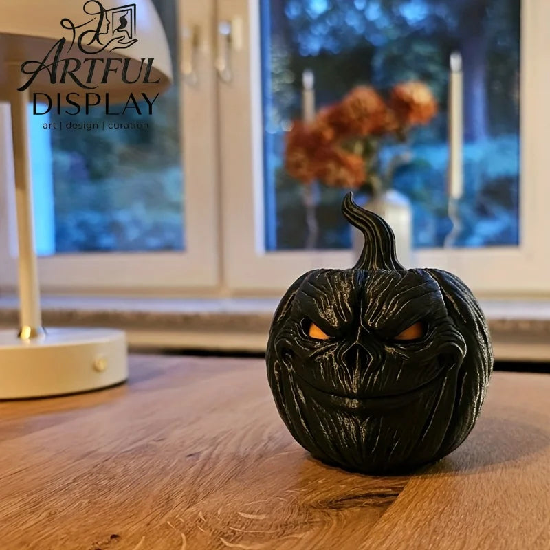 Conjunto Inclui Base de Abóbora, Fantasma e Chapéu, Decoração Criativa de Elfo de Abóbora de Halloween Impressa em 3D, Ornamento de Mesa para Cenário de Feriado, Casa