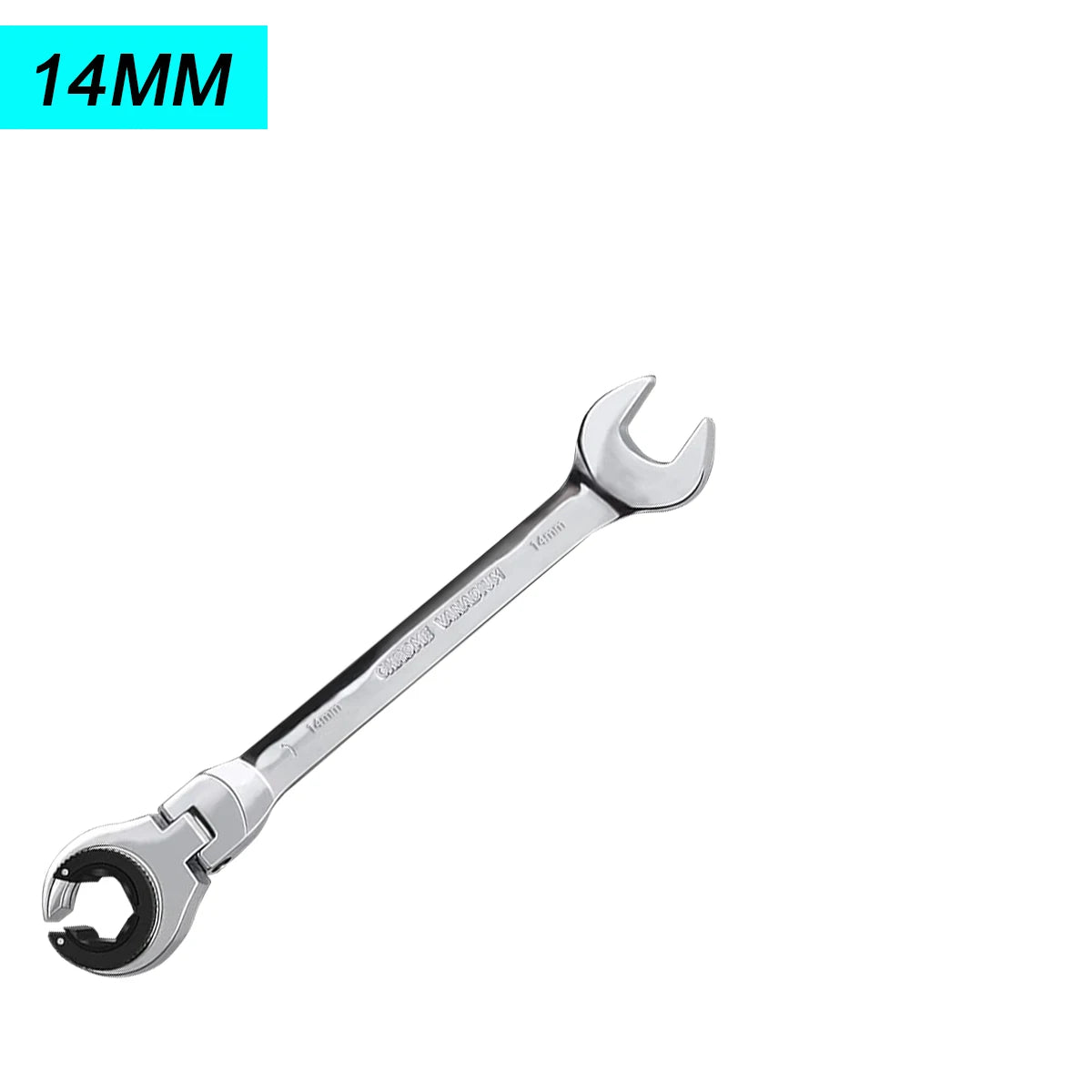 1 chave de catraca de cabeça flexível aberta dos pces, chave de catraca métrica com 72 dentes, chave de catraca de tubulação de aço cromo vanádio Kasa & Pet