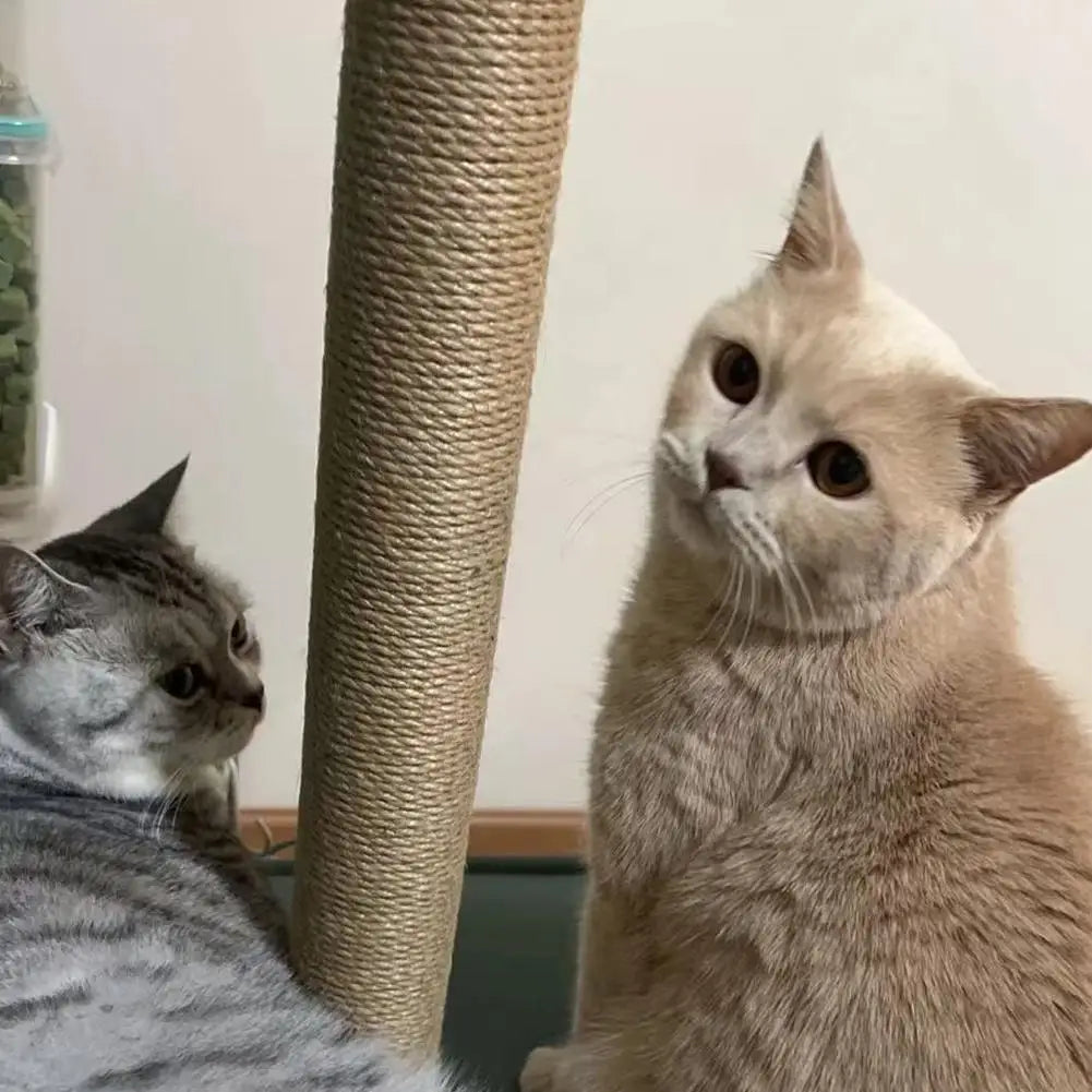 Poste Arranhador de Sisal para Gatos, Brinquedo Anti-Arranhões para Cuidado das Garras, Peças de Reposição Destacáveis DIY para Árvore de Gatos, Suprimentos Domésticos para Gatos de Estimação