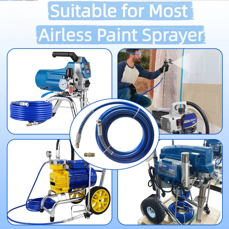 Mangueira de Pulverização Airless de Alta Pressão 5000psi com Bico e Pistola Pulverizadora para Limpeza Doméstica